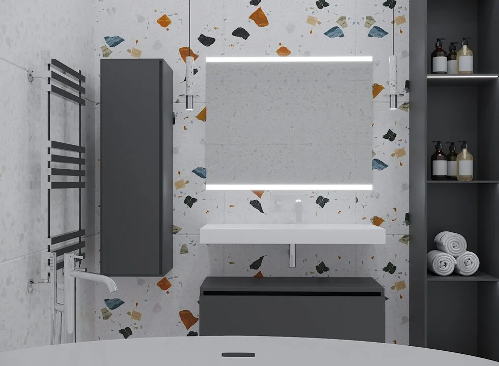 Тумба Armadi Art Flat Valessi Uno-S 100 антрацит матовый Sancos — официальный сайт