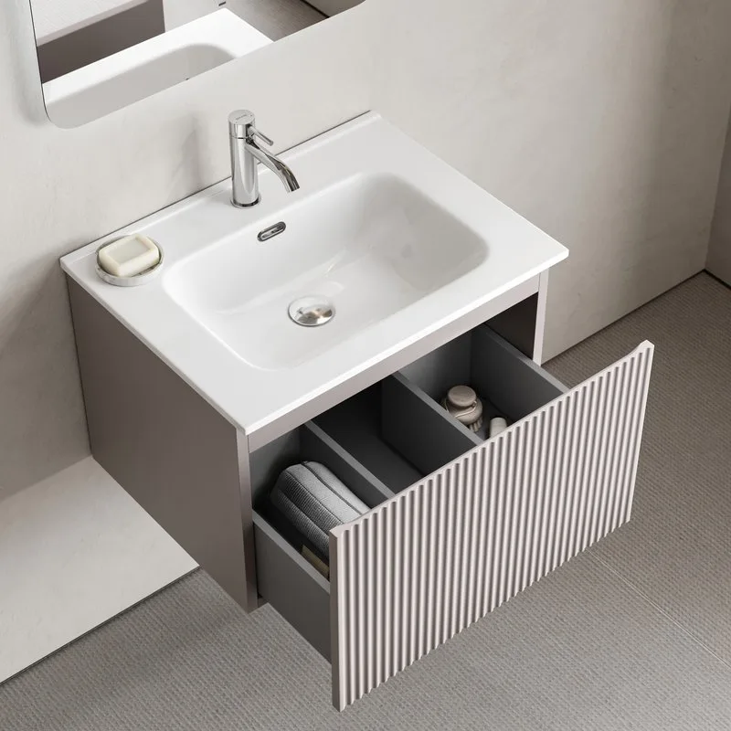 Тумба под раковину Sancos Snob R 1.0 60 подвесная Doha soft (пыльная роза), SNR1.060SM Sancos — официальный сайт