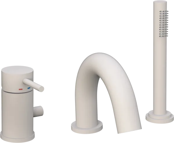 Смеситель на борт ванны Paffoni Light LIG047BO, бeлый Sancos — Оригинал