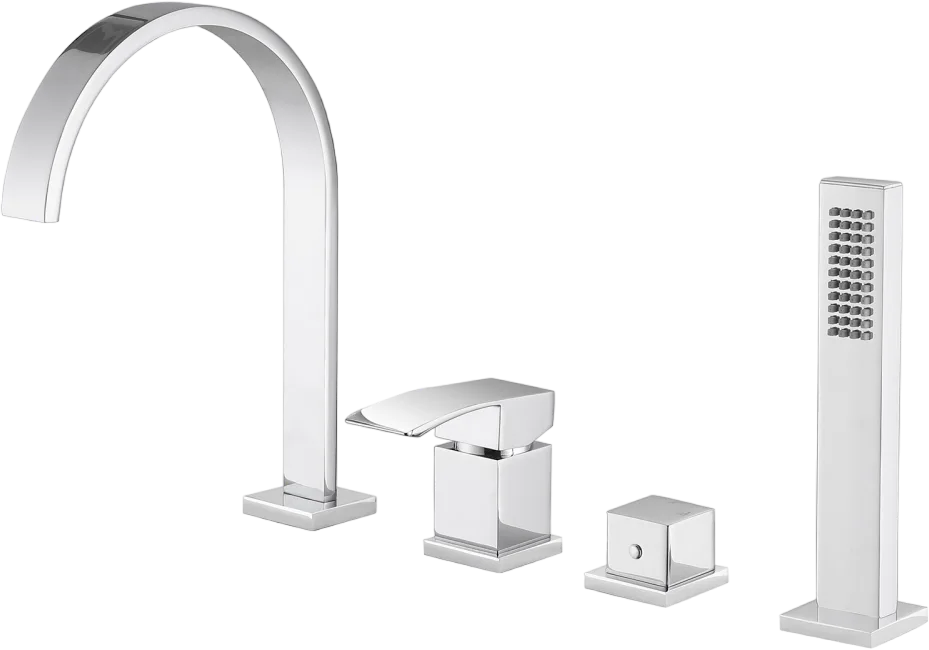Смеситель на борт ванны Abber Wasserfall AF8613, хром Sancos — официальный сайт