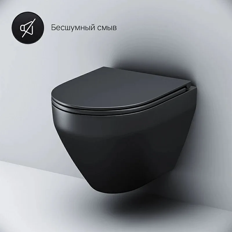 Унитаз подвесной AM.PM Spirit V2.0 FlashClean матовый черный Sancos — официальный сайт
