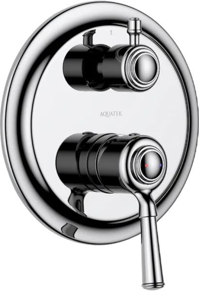 Встраиваемый смеситель AQUATEK Классик AQ1547CR С ВНУТРЕННЕЙ ЧАСТЬЮ, 3 режима, хром Sancos — Оригинал