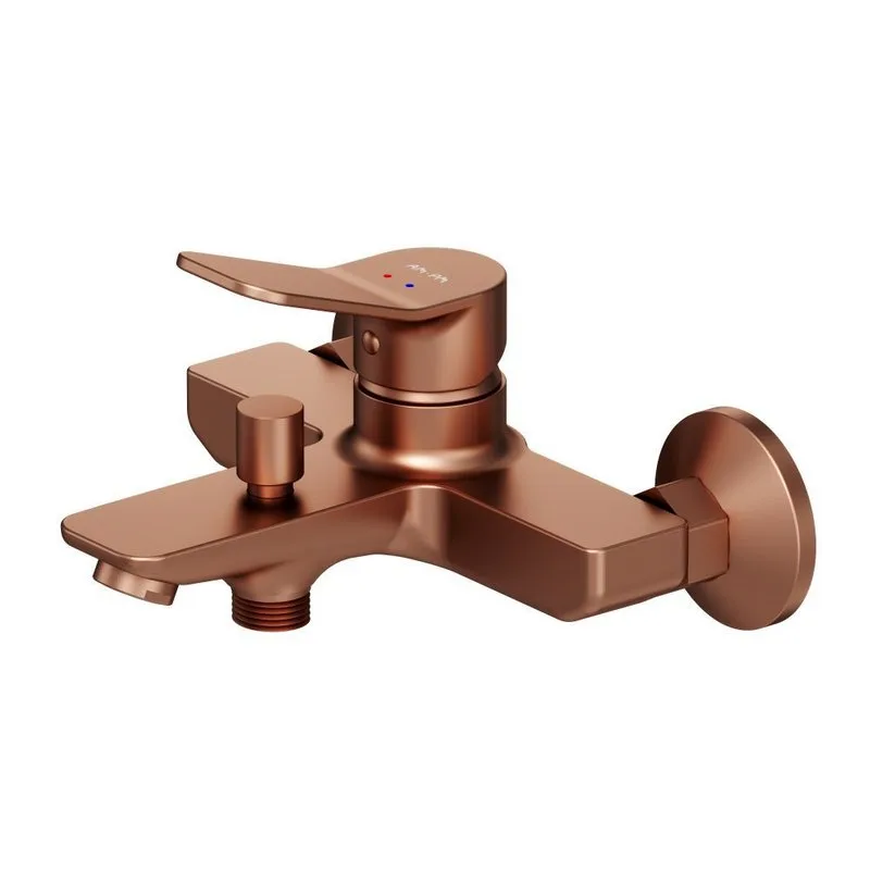 Смеситель для ванны с душем AM.PM X-Joy F85A10044, розовое золото Sancos — официальный сайт
