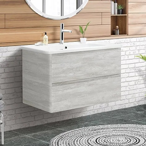 Тумба под раковину без столешницы BelBagno Albano-Cer 80 подвесная, rovere vintage bianco Sancos — официальный сайт
