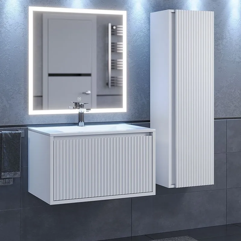 Шкаф-пенал для ванной Uperwood Next Premium, 35х28х120 см, белый Sancos — официальный сайт