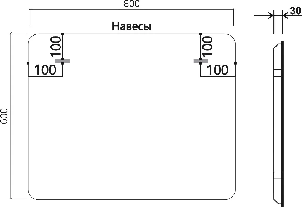 Зеркало Vincea VLM-3MA800 80x60 с подсветкой Sancos — официальный сайт