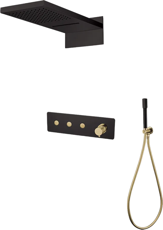 Душевой комплект Boheme Fusion 130-BG, С ВНУТРЕННЕЙ ЧАСТЬЮ, Black Gold Sancos — официальный сайт