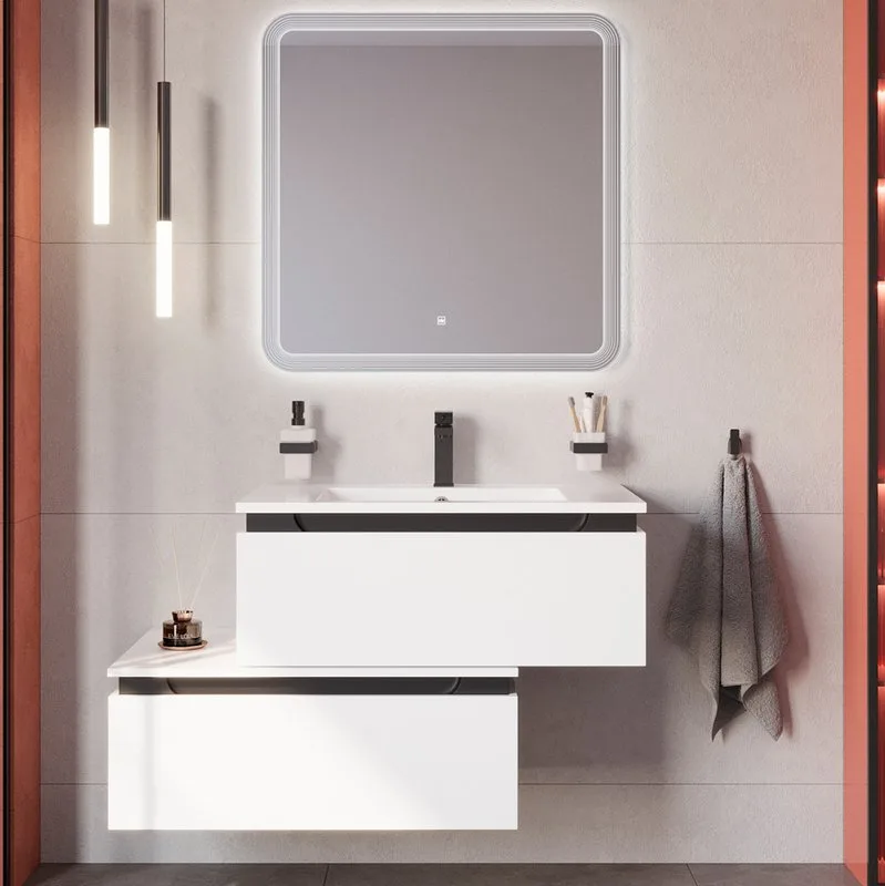 Тумба Cezares Slider 80 1 ящика, Bianco Opaco Sancos — официальный сайт