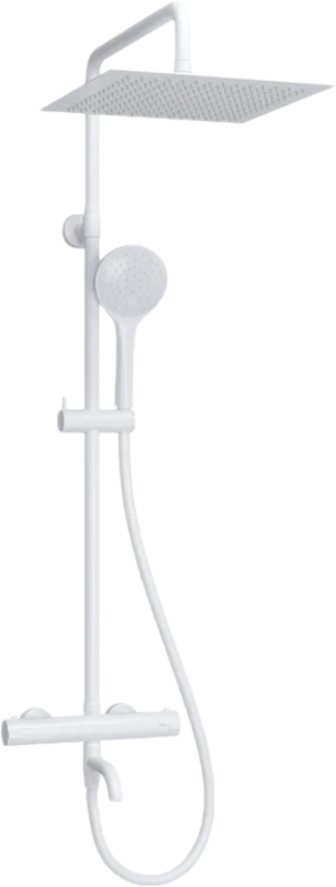 Душевая стойка Wasserkraft Mindel 8500 A188.163.155.WM Thermo, с термостатом, белая Sancos — официальный сайт