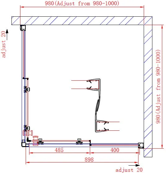 Душевой уголок Cezares Anima W A2 100 C Cr Sancos — официальный сайт
