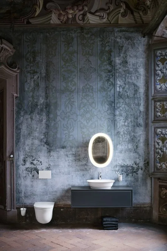 Зеркало Laufen The New Classic 50 белое, с подсветкой Sancos — официальный сайт