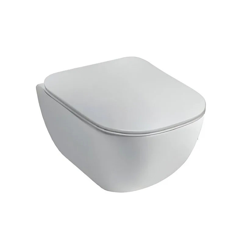 Унитаз подвесной Plumberia Selection Ixo ceramica KIT XO5000BL Slim безободковый, с микролифтом, гля Sancos — официальный сайт