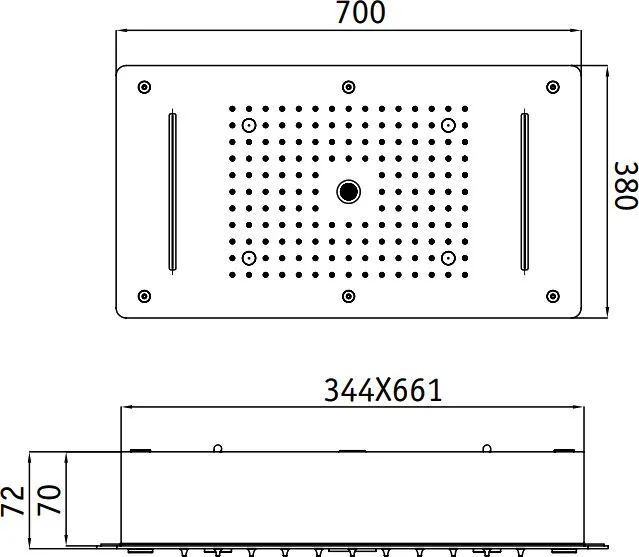 Верхний душ RGW Shower Panels SP-72 Sancos — официальный сайт