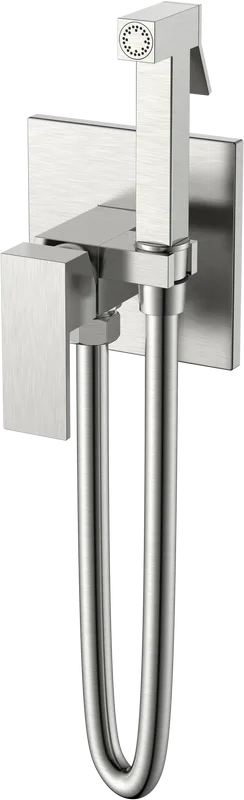 Гигиенический душ Boheme Qubic 477-NB со смесителем, С ВНУТРЕННЕЙ ЧАСТЬЮ, brushed nickel Sancos — официальный сайт
