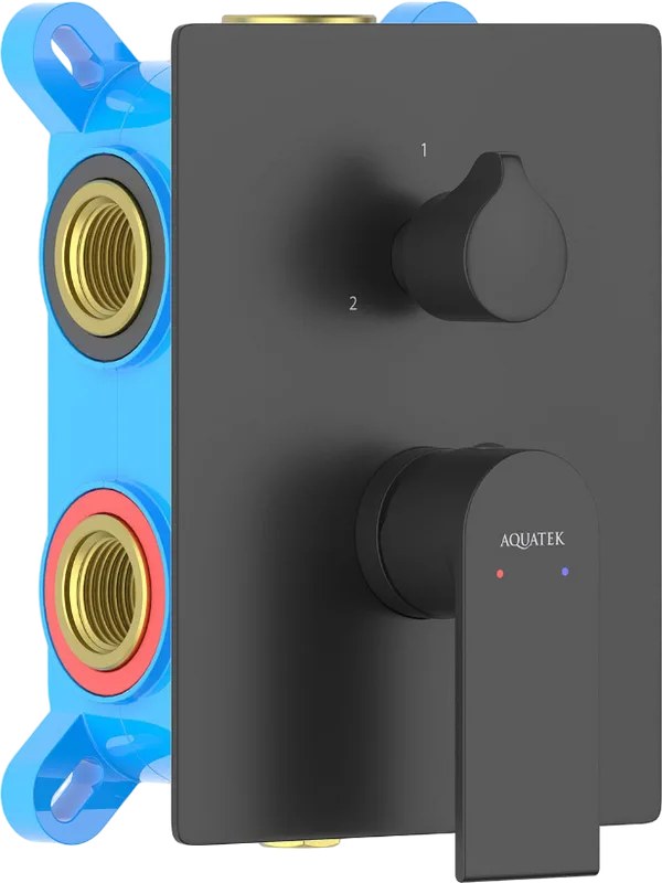 Встраиваемый смеситель AQUATEK Лира AQ1447MB С ВНУТРЕННЕЙ ЧАСТЬЮ, 3 режима,  матовы Sancos — официальный сайт