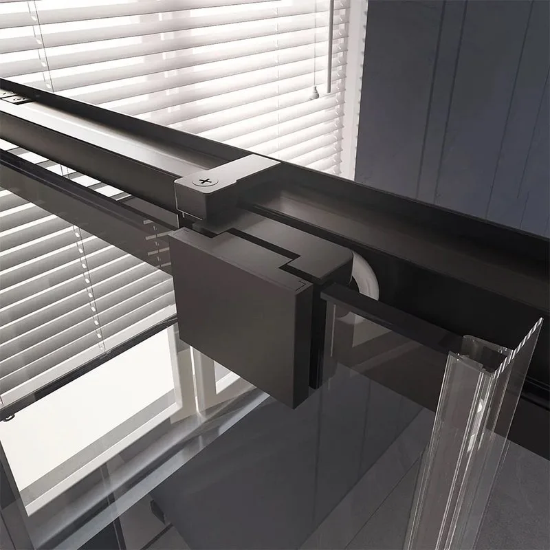 Дверь для душевого уголка Veconi Premium Trento PTD-30B 150 см, профиль черный матовый, стекло прозр Sancos — официальный сайт