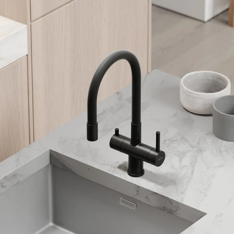 Смеситель для кухни Sancos Lucia SC4004MB с гибким изливом, черный матовый Sancos — официальный сайт