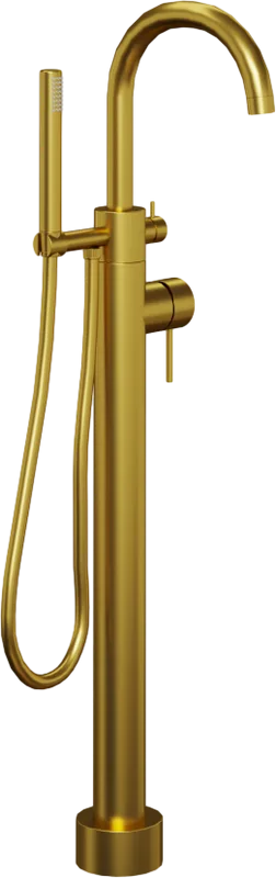 Напольный смеситель для ванны с душем Paini Cox 78PJ136LM, брашированное золото Sancos — официальный сайт