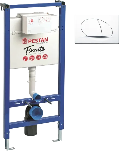 Система инсталляции для унитазов Pestan Fluenta 40006356 + Кнопка смыва Pestan Fluenta Play 40006357 Sancos — Оригинал