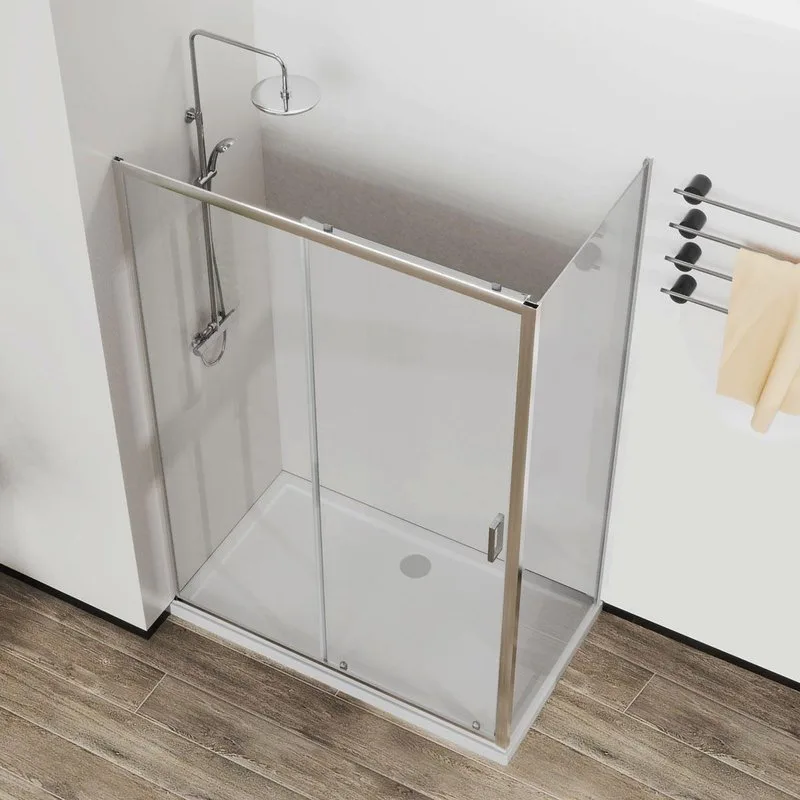 Душевой уголок Vincea City VSR-5CT9012CL 120х90 см, профиль хром, стекло прозрачное Sancos — официальный сайт