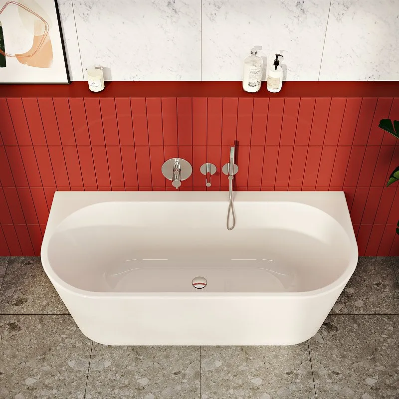 Акриловая ванна VitrA Geo 65420006000 180x80 см, отдельностоящая, белая, овальная, со сливом-перелив Sancos — официальный сайт