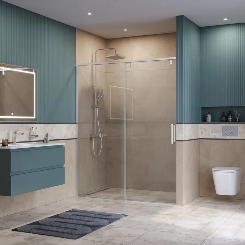 Душевая дверь в нишу BelBagno Soft Close-1 BF-1-150-C-Cr профиль хром Sancos — официальный сайт