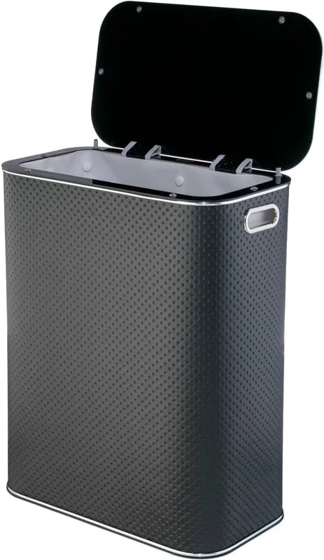 Корзина для белья Geralis PBH-Bb черная, хром, стандартная Sancos — официальный сайт