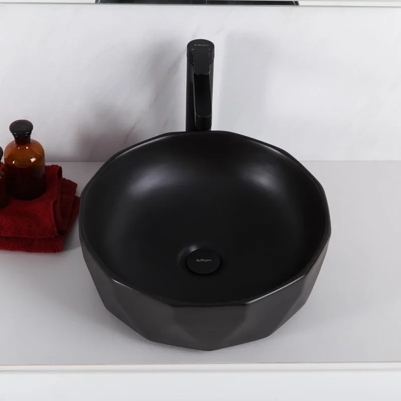 Накладная раковина BelBagno BB1409H301 41 черная Sancos — официальный сайт