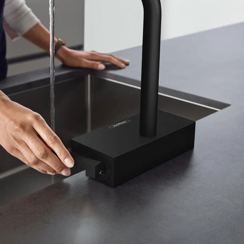 Смеситель для кухни Hansgrohe Aquno Select M81 Aquno Select M81 73830670 матовый черный Sancos — официальный сайт