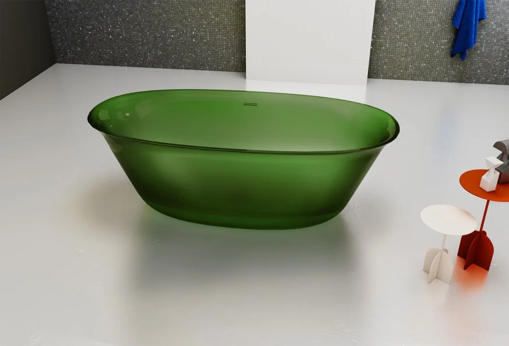 Акриловая ванна Abber Kristall AT9707 Emerald 170x75 см, отдельностоящая, овальная, с донным клапано Sancos — официальный сайт