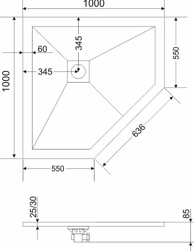 Поддон для душа RGW Stone Tray ST/T-0100W 100х100х3 Sancos — официальный сайт