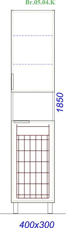 Шкаф-пенал для ванной Aqwella Brig 40 с бельевой корзиной, белый Sancos — официальный сайт