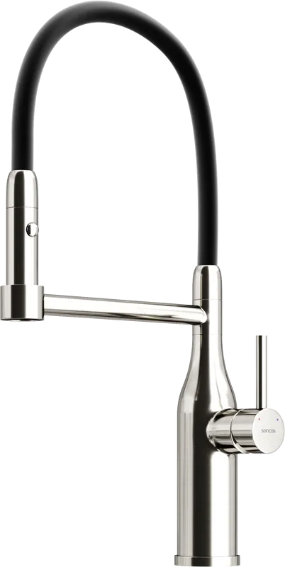 Смеситель для кухни Sancos Pride SC4011BNG с гибким изливом, нержавеющая сталь Sancos — официальный сайт