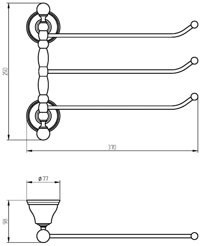 Полотенцедержатель Migliore Provance 17635 бронза Sancos — официальный сайт