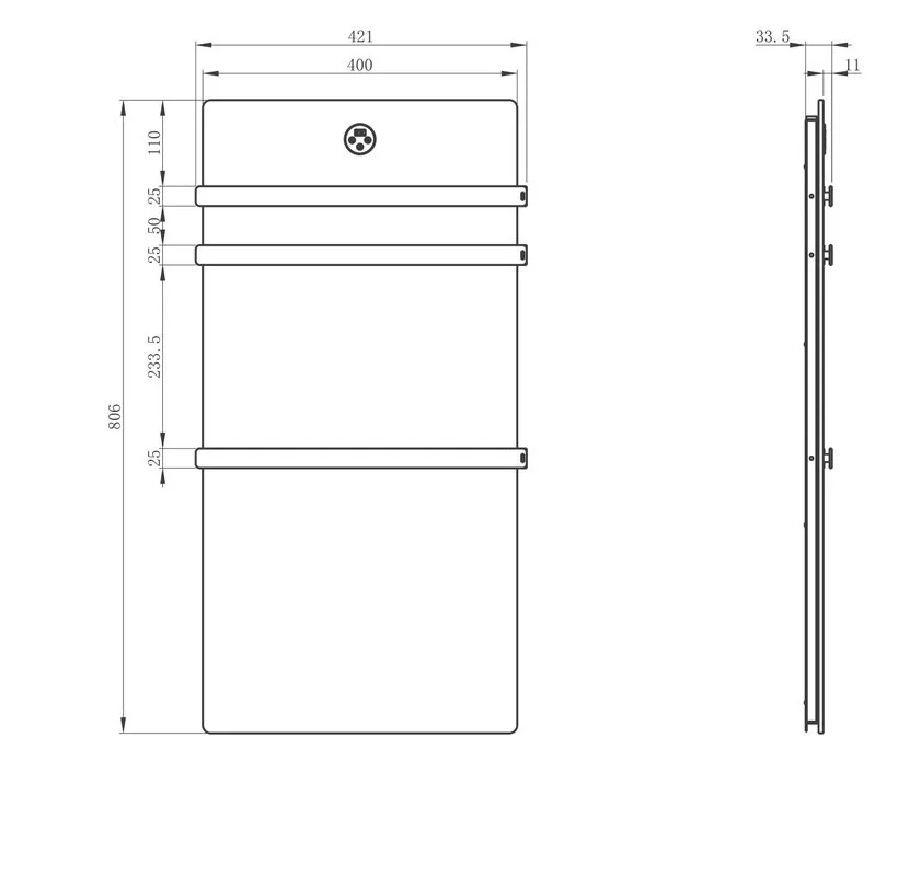 Полотенцесушитель электрический Wonzon & Woghand WW-A503-BR белый мрамор, брашированный никель Sancos — официальный сайт