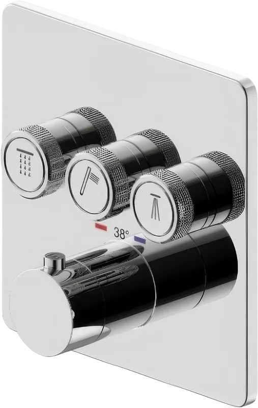 Термостатический смеситель встраиваемый Plumberia Selection PSBOX KITPSB2903CR С ВНУТРЕННЕЙ ЧАСТЬЮ,  Sancos — официальный сайт