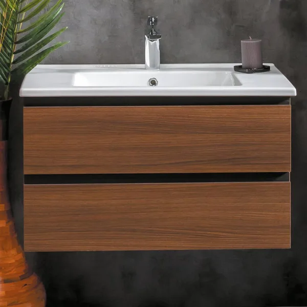 Тумба под раковину без столешницы Armadi Art Capolda 85 dark wood Sancos — Оригинал