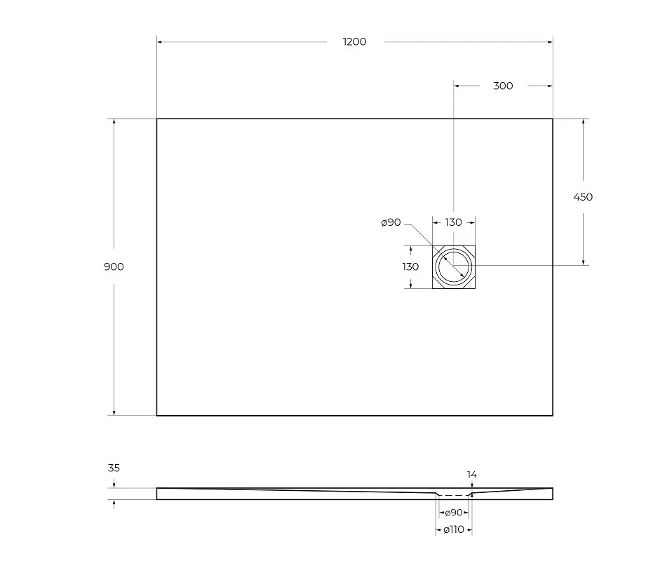 Поддон для душа BelBagno Uno TRAY-MR-UNO-AH-120/90-35-W-BO 120х90, белый, с сифоном Sancos — официальный сайт