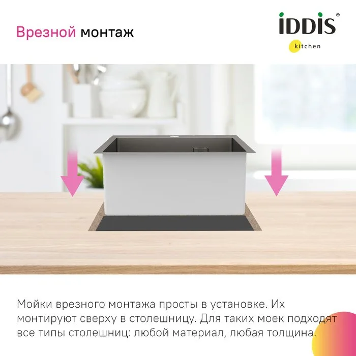 Мойка кухонная IDDIS Haze HAZ49GMi77 графит Sancos — официальный сайт