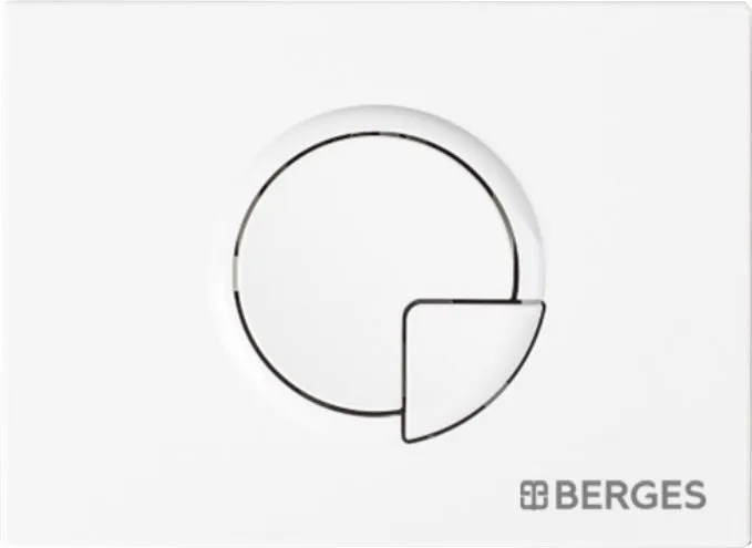 Кнопка смыва Berges Novum R1 белый, глянец Sancos — официальный сайт