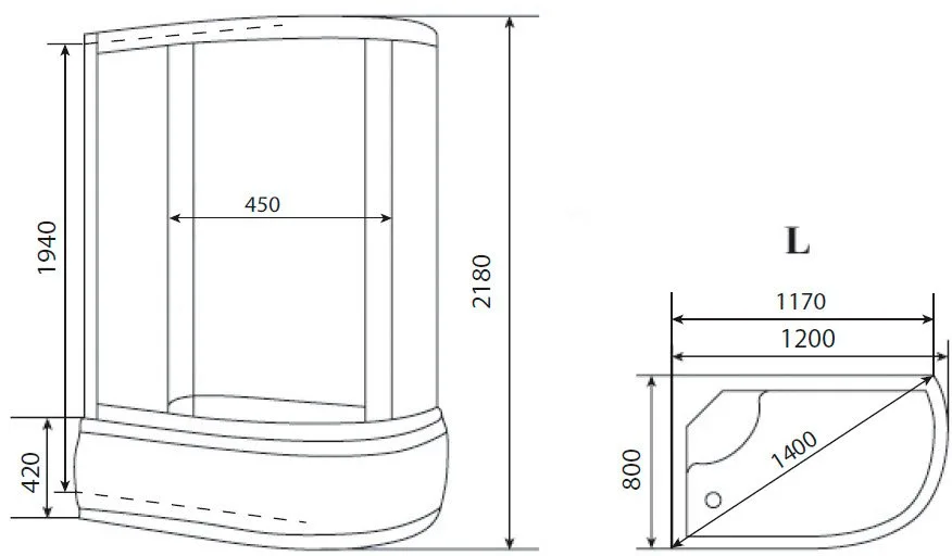 Душевая кабина Timo Eco TE-0720PL с высоким поддоном, с сиденьем Sancos — официальный сайт