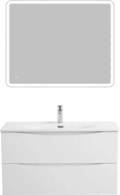 Тумба под раковину без столешницы BelBagno Marino-cer-n 100 подвесная, bianco lucido Sancos — официальный сайт