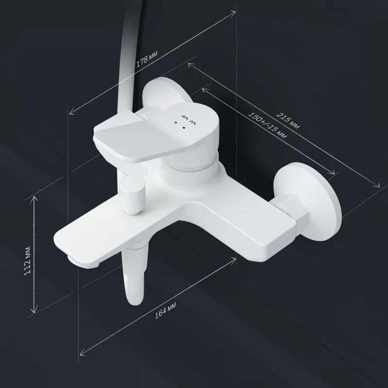 Смеситель для ванны с душем AM.PM X-Joy F85A10033, белый Sancos — официальный сайт