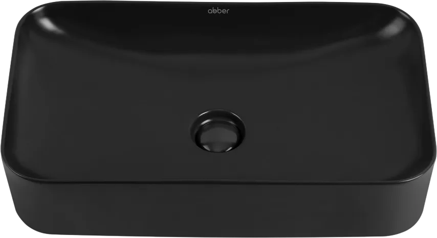 Накладная раковина Abber Rechteck AC2204MB матовая черная Sancos — официальный сайт