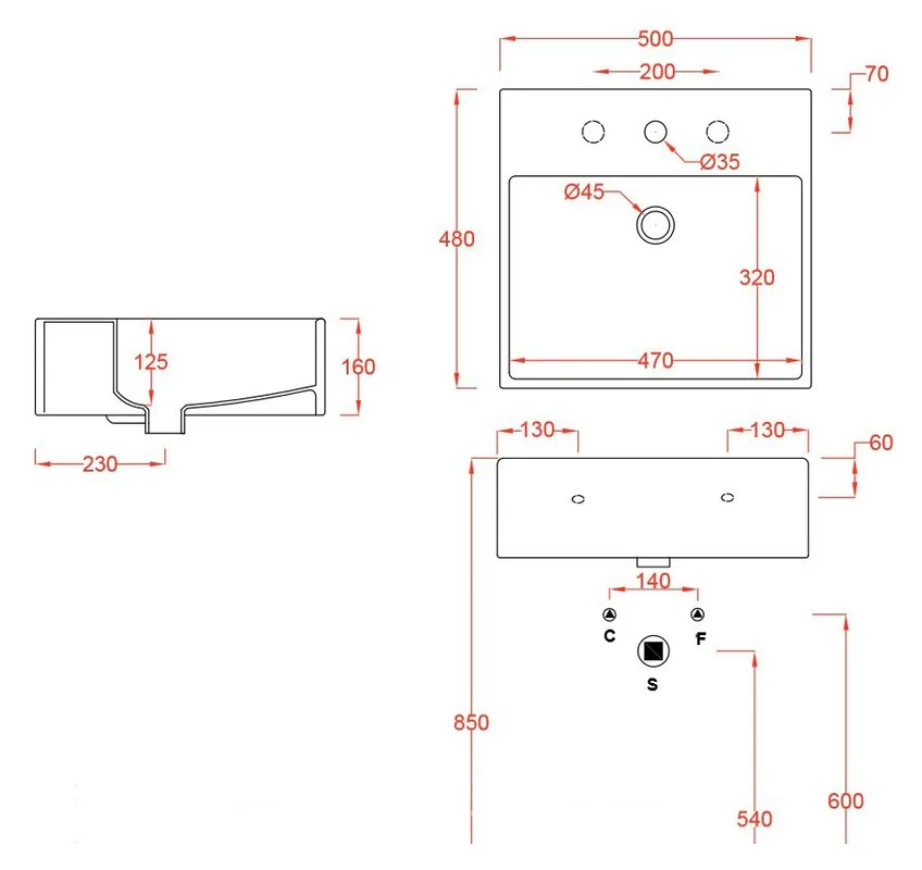 Накладная раковина ArtCeram Quadro Quadro QUL002 01 00 Sancos — официальный сайт