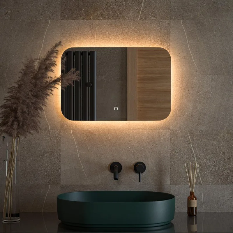 Зеркало Defesto Opti DF 2812SH 60х40 с LED-подсветкой, 3000К, сенсорный выключатель
