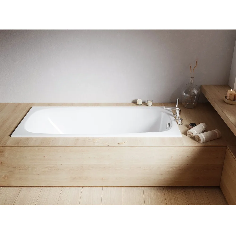 Акриловая ванна WHITECROSS Layla Slim 170x75 см, пристенная, белая Sancos — официальный сайт