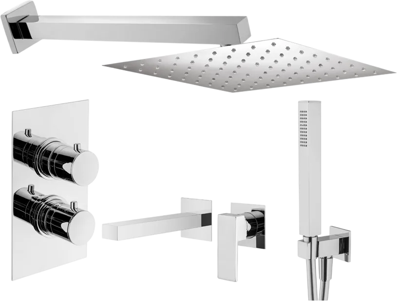 Комплект для ванной Plumberia Selection Tag KITTGT18QCR220 С ВНУТРЕННЕЙ ЧАСТЬЮ, хром Sancos — официальный сайт