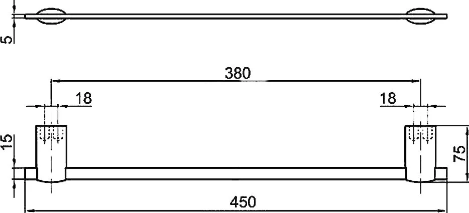 Полотенцедержатель Webert Aria AI500501015 45 см Sancos — официальный сайт