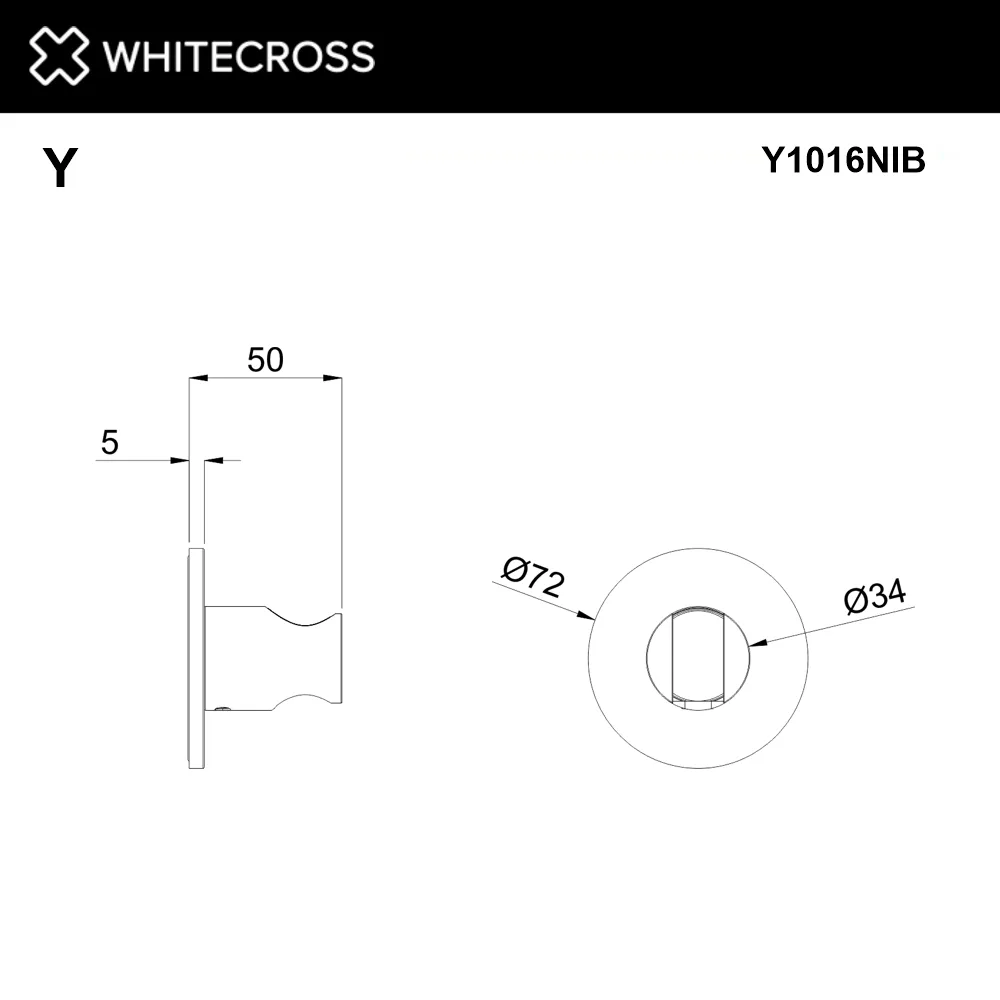 Настенный держатель WHITECROSS Y Y1016NIB брашированный никель Sancos — официальный сайт
